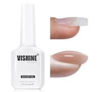 Vishine Builder Gel For Nails, Building Nail 8-in-One Jelly Latte Color Strengthener Sheer Deep Skin Base for Hard Jelly Gel Thickening Builder Extension in A Bottle E058