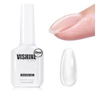 Vishine Builder Nail Gel 8-in-1 Clear Color for Nail Apex and Extension Strengthener, Nail Thickening Hard Gel Base Rhinestone Nail Glue Base In A Bottle E049