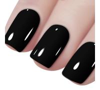 Vishine Gel Nail Polish, 1Pcs 16ml Black Gel Polish Soak Off UV LED Gel Nail Art DIY Gel Nail Manicure for Girls Women 0.54z #090