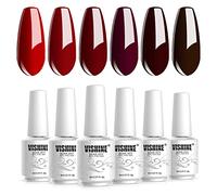 Vishine Gel Nail Polish 6 Colors Art Set, Mirror Soak Off UV LED Classic Color Set 8ml