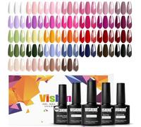 Vishine Gel Nail Polish Kit 32 Colors Classic Series Black White Red Nude Pink with 4Pcs Base and Glossy Matte Glitter Top Coat All Seasons Nails Art Kit DIY Salon at Home Manicure Set