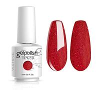 Vishine Gelpolish Soak-off Nail Art UV LED Nail Polish Salon Manicure Glitter Red 487