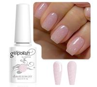 Vishine Glitter Nude Pink Gel Polish Iridescent Shimmer Jelly Neutral Color Skin Tone Clear Pink 8ml Sparkle Pink Natural Soak off UV LED Cured for Home Salon DIY Nail Art E030