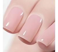 Vishine Jelly Gel Nail Polish - Nude Pink, 15ML Translucent, UV LED Gel Nail Polish, Bright and Milky Color, Home DIY Manicure, #01