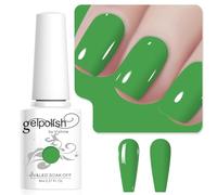 Vishine Kelly Green Gel Nail Polish, 8ml High Gloss Soak Off UV Gel for French Manicure Salon DIY L233