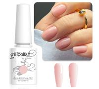 Vishine Nude Pink Gel Polish, 1Pcs 8ml Sheer Neutral Color, Natural Translucent Soak Off U V Gel Nails, Nail Art French Manicure at Home, E022