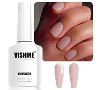 Vishine Sheer Nude Gel Nail Polish, 16ml Jelly Natural Pink Translucent Color UV Light Cure Nail Gel for Nail Art DIY for French Manicure at Home E018