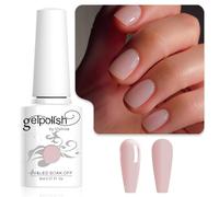 Vishine Sheer Nude Pink Gel Nail Polish, 1Pcs 8ml Jelly Natural Pink Translucent Color UV Light Cure Nail Gel for Nail Art DIY French Manicure at Home E018