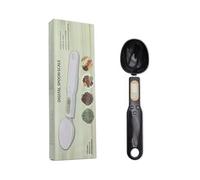 VISHNU Digital Measuring Spoons Scale Set, Grey with Rose Gold Handles, Stainless Steel, 8 Pieces, 500g/0.1g Precision, LCD Screen, Auto Shut Off, for Baking, Coffee, Spices