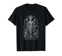 Vishnu Hindu God Narayana Cosmic Protector Avatar Value Graphic T-Shirt, Men, Black, M