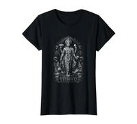 Vishnu Hindu God Narayana Cosmic Protector Avatar Value Graphic T-Shirt, Women, Black, XL