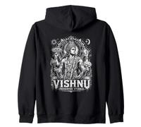Vishnu Preserver Eternal Hindu Cosmic Symbol Zip Hoodie