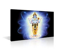 Vishnu Wall Art 1 Pieces Hindu God Bhagwan Vishnu Home Decor Hinduism Cultural Wall Decoration for Living Room Modern Artwork for Home Walls Framed Ready to Hang Poster and Print (12"Wx18"H)