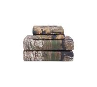 VISI-ONE Realtree APX Full Camo 4 Piece Sheet Set - Lightweight, Cooling, Wrinkle-Free Microfiber 15" Deep Pockets Sheets, Unisex Rustic Western Farmhouse Style for Home, RVs, & Camping