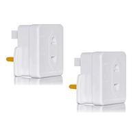 Visibee - 2 x Shaver Adaptor UK 3 Pin to 2 Pin 1A Fuse Adaptor Plug Ideal for Shaver and Toothbrush