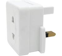 Visibee Toothbrush/Shaver Plug Adaptor UK Bathroom Socket Convertor 2 Pin To 3 Pin Charger 1A Fused - White