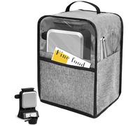 Visible Dust Cover Waffle Maker Cover Guard Compatible with Ninja BW1001 21 x 18.5 x 31 cm Protective Covers with Top Handle and Pockets Kitchen Accessories Protector for Waffle Iron, Tongs