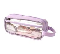 Visible Large Pencil Case Travel Makeup Bag | Transparent Pencil Case | Clear Pouch | Waterproof Pencil Case | Pencil Case with Zipper | Stationary Organizer Pen Bag for Kids Teen Student College Adul