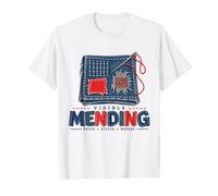 Visible Mending Patch Stitch Repeat Textile Craft Stitching T-Shirt