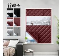 Visible Thermal Blanket Thermal Window Insulation Kit for Winter, Waterproof Winterizing Oxford Cloth Insulated Cover Grey/Black/Coffee Reusable Insulated Window Curtain(Coffees,200x300cm)