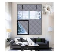 Visible Window Insulation for Winter Keep Warm, 16" 20" 28" 43" 59" Oxford Cloth Cotton Insulated Window Cover, Stopper Curtain Thermal Windows Insulation Kit for Home Winterizing(Gray,80x90cm)