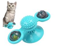 Visiblurry Cat Turning Windmill Toy Turntable Tickle Cat Toy Interactive Cat Training Turntable Teasing Toys Cats Rotating Windmill Toy with LED Light Wall Mount Cats Spinner Exercise Toy