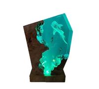 VISIOLEX Diver Diving Resin Wood lamp, Resin Ocean lamp, Diver Night lamp, Ocean Themed Perspective Painting, Ocean lamp, Men's Office Decoration, Bedroom Decoration (6 * 4in)