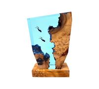 VISIOLEX Resin Bedside Lamp, Ocean Lamp, Home Decor, Decorative Artist Home Office Bedroom Decoration Gift (8 * 5 inch)