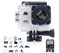 Vision 4k Action Camera, Vision 4k, Outdoor Waterproof Sports Cameras, Ultra Wide Angle Wifi Camcorder, Record Every Moment Of Life (White,64 memory)