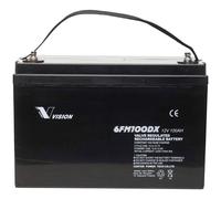 Vision 6FM100DX FM-Series Solar Battery 12V 100Ah AGM 330x215x171mm M8