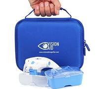 Vision Aid Magnifying Glasses with Light, 5 Lenses, Headband, Storage Case | Hands Free Optivisor Magnifier for Lashes, Jewelry, Microblading, Hobby, Dental Close Work
