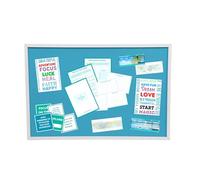 Vision Board Kit for Manifestation & Goal Setting | Reinvenshen Dream Board with Workbook, Journal & Mindfulness Tools | Inspirational Gift for Adults & Teens - Blue (White Frame, 60cm x 90cm)
