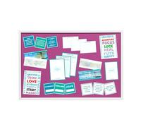 Vision Board Kit for Manifestation & Goal Setting | Reinvenshen Dream Board with Workbook, Journal & Mindfulness Tools | Inspirational Gift for Adults & Teens - Purple (White Frame, 60cm x 90cm)