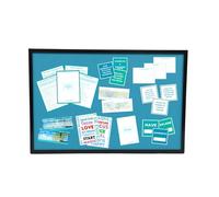 Vision Board Kit for Manifestation & Goal Setting | Reinvenshen Dream Board with Workbook, Journal & Mindfulness Tools | Inspirational Gift for Adults & Teens - Blue (Black Frame, 60cm x 90cm)