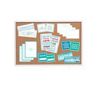 Vision Board Kit for Manifestation & Goal Setting | Reinvenshen Dream Board with Workbook, Journal & Mindfulness Tools | Inspirational Gift for Adults & Teens - Natural Cork (WHITE FRAME, 60cm x 90cm)