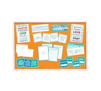 Vision Board Kit for Manifestation & Goal Setting | Reinvenshen Dream Board with Workbook, Journal & Mindfulness Tools | Inspirational Gift for Adults & Teens - Orange (White Frame, 60cm x 90cm)