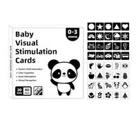 Vision Cards Set, Cognitive Development Prints, Monochrome Sensory Stimulation Deck, Early Learning Recognition Kit, Eye Tracking Educational Visual Tools