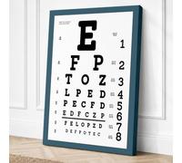 Vision Chart Typography Canvas Wall Art Print 18x12 Inch