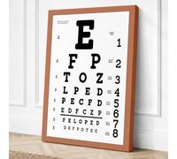 Vision Chart Typography Canvas Wall Art Print 18x12 Inch (46 x 30 cm)