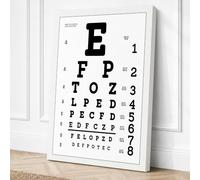 Vision Chart Typography Canvas Wall Art Print 24x16 Inch