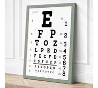 Vision Chart Typography Canvas Wall Art Print 36x24 Inch (91 x 61 cm)