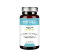 Vision Complex Lutein + Zeaxanthin + Astaxanthin - Vitamins C E and A - Complex 18 Ingredients with Zinc Selenium Copper Lycopeno + Thiamine Riboflavin - 60 Capsules Nutralie