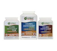 Vision Defender Plus & BP & Omega Supreme Eye Care Bundle - AREDS2 Lutein Zeaxanthin Bilberry Pine Bark Extract - Eye Vitamins for Vision Support - Omega-3 (EPA DHA) - 180 Capsules - UK Made