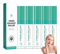 Vision Enhance Roller Serum, Vision Enhance Roller Eye Massage Serum, Enhances Visual Clarity, Relieve Eyes Strain & Dry Dryness, Eye Care Moisturizing Formula with Gentle Massage Design (10ml, 5PC)