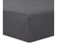 Vision Fitted sheet, 100% cotton, anthracite, 180 x 200 cm