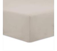 Vision Fitted sheet, 100% cotton, beige, 180 x 200 cm