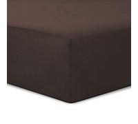 Vision Fitted sheet, 100% cotton, chocolate, 160 x 200 cm