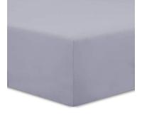 VISION - Fitted Sheet 150 x 200 cm - Colour: Grey - 100% Cotton: 57 Thread Count - 4 Elasticated Corners - 30 cm Corner