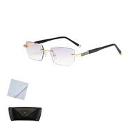 Vision Glasses,2025 New Intelligent Zoom Anti Blue Light Presbyopia Glasses,Vision Glasses as Seen on TV,For Men Women (Gold,+1.0/100)