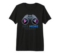 Vision in Flight Binoculars Cool Birding Enthusiast Premium T-Shirt